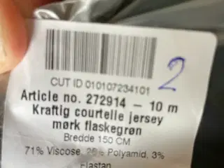 Jersey mørkegrønt stof 