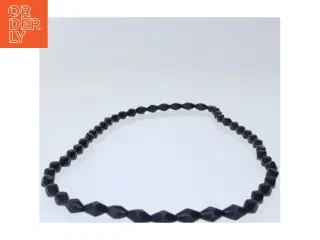 Sort halskæde, træ, Vintage (str. 74 cm)