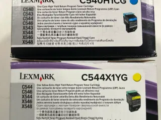 Lexmark Toner blå og gul