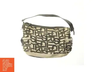 Skuldertaske i beige og sort mønster fra Sprit (str. 44x27 cm)