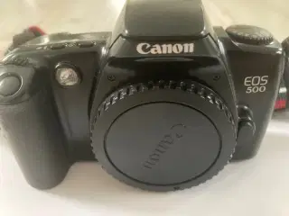 Canon EOS 500 samt linse 35-80 mm. sælges !