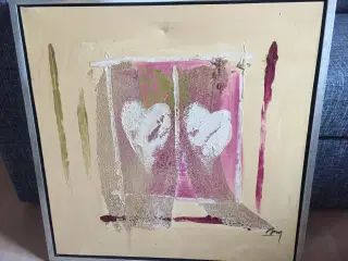 Maleri med hjerte motiv 