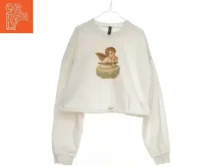Hvid sweatshirt med tryk fra H&M (str. XS)