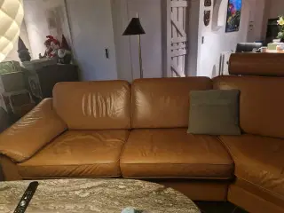 Hjørnesofa i skind (gratis) 