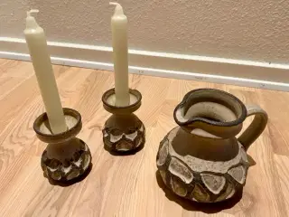 Keramik, vase og lysestager