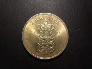 2 kr 1951 møntskær