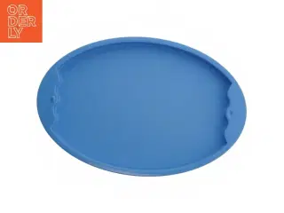 Blåt serveringsfad fra tupperware(str. 45 cm)
