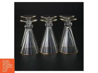 Vintageglas med guldkant (str. 10 x 6 cm)