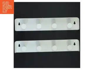 Vægmonteret hvid knagerække fra IKEA (str. 27x5x3,5 cm)