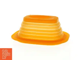 Gul Tupperware sammenklappelig plastikbeholder med låg (str. 20 x 15 cm)