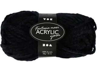 Fantasia Polyacrylgarn, L: 35 M, Maxi, sort, 50 g/ 1 ngl.
