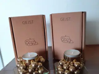 GEJST MOLEKYL fyrfadsstager, messing, 2 stk.