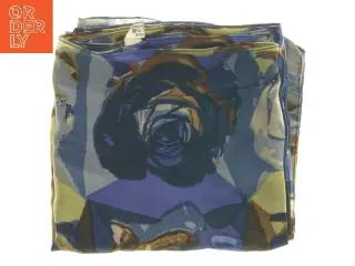 Silketørklæde med blomstermønster (str. 148x33 cm)