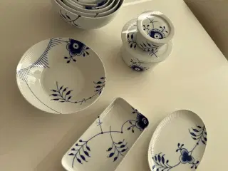Royal Copenhagen blå mega riflet 