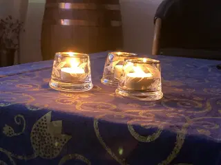 3 stk helt nye fyrfadsstager