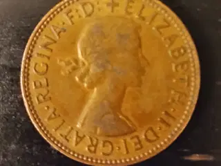 England halv pence 1964 dronning Elizabeth 