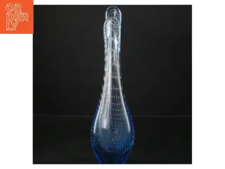 Blå glas vase (str. 29 cm)