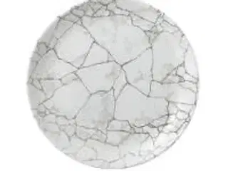 12 stk. Tallerken coupe lys grå 217 mm Kintsugi Churchill