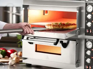 Pizzaovn – 4+4 x 30 cm – 2 ovnkamre – 8400 W