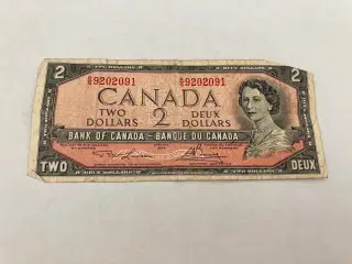 2 Dollars Canada 1954 - Bad condition