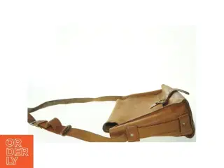 Læder skuldertaske (str. 45x32 cm)