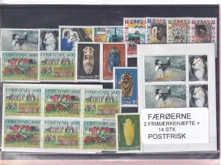 Færøerne - 2 Frimærkehæfter + 14 Stk. - Postfrisk
