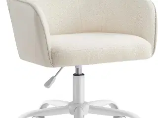 Kontorstol med armlæn – SONGMICS – drejbar, højdejusterbar, cappuccino beige