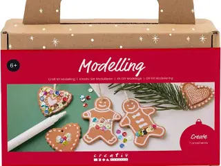 DIY Kit Modellering, Småkagefigurer, mellem brun, 1 pk.