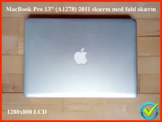 Original MacBook Pro 13" Early 2011 skærm