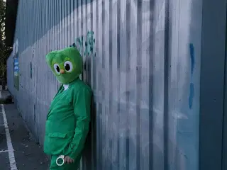 Duolingo håndlanger cosplay + plush