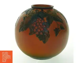 Ipsen Keramikvase med blade og bær (str. Ø. 20 cm)