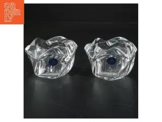 Glas fyrfadsstager fra Royal Copenhagen (str. 6 cm)