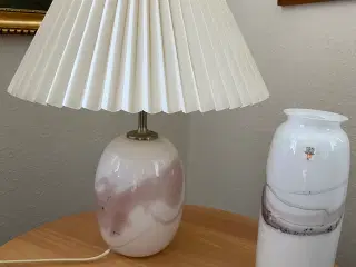 Holmegaard sakura vase og lampe 