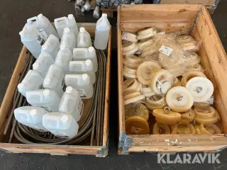 Lot - belægningsrens, wire guide system og kabelbeskyttere - 2 paller