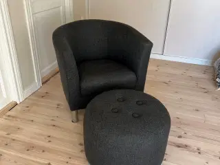 Sofa, stol og puf