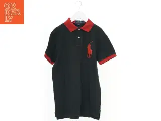 Ralph Lauren Sort polo T-shirt med rød krave fra Ralph Lauren (str. 170)