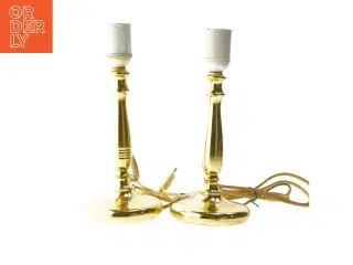 Messing bordlamper sæt (str. 25 cm)