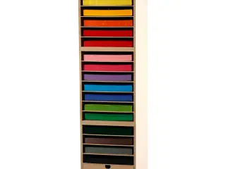 Karton inkl. reoler, H: 100 cm, A4, ark 210x297 mm, 180 g, ass. farver, 1 sæt