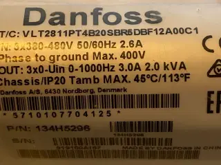Danfoss vlt frekvensomformer