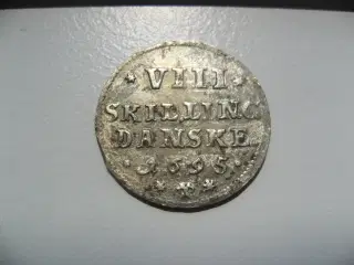 Smuk VIII Skilling 1695. Glückstadt