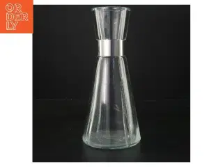 Glaskaraffel med metalbånd fra Rosendahl (str. 25 cm)
