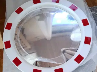 Trafik spejl med refleks, ubrugt.