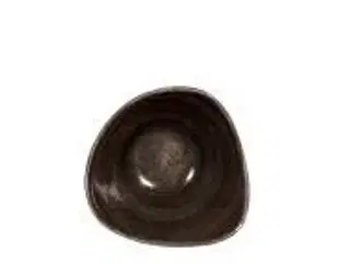 8 stk. Tallerken trekant dyb patina sort 153 mm Stonecast Churchill