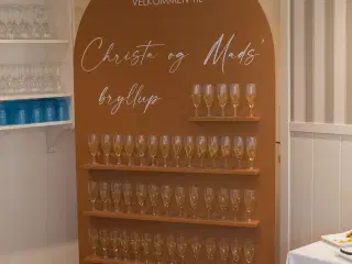 Champagnevæg til bryllup/fest