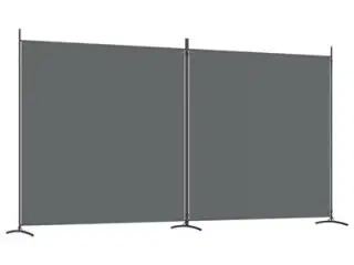 vidaXL 2-panels rumdeler stof antracitgrå