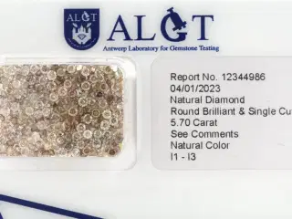 Diamanter 5,70 ct fabriksforseglet