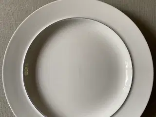 Blåkant frokosttallerken 21 cm 10 stk.