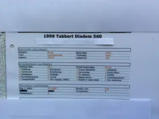 Tabbert Diadem 560 årgang 1999 