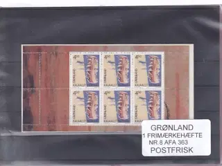 Grønland - Frimærkehæfte Nr. 8 - AFA 363 - Postfrisk