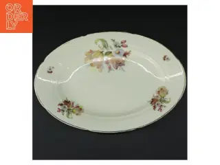 Porcelænsfad med blomstermønster (str. 32 cm)